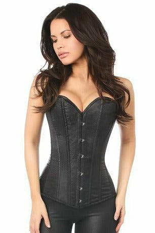 Lavish Black Brocade Corset - Daisy Corsets