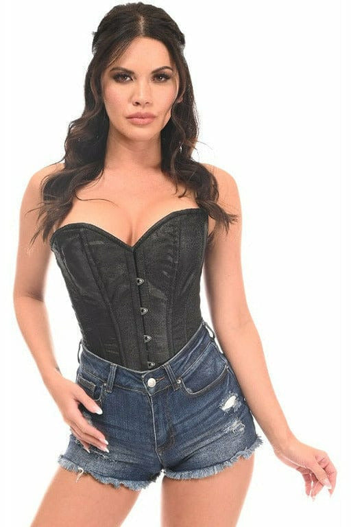 Lavish Black Brocade Corset