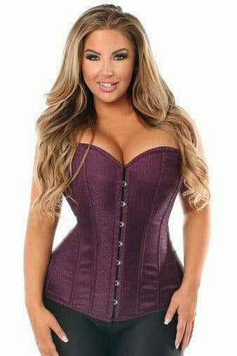 Lavish Plum Brocade Corset - Daisy Corsets