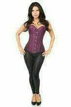 Lavish Plum Brocade Corset - Daisy Corsets