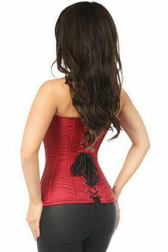 Lavish Wine Brocade Corset - Daisy Corsets