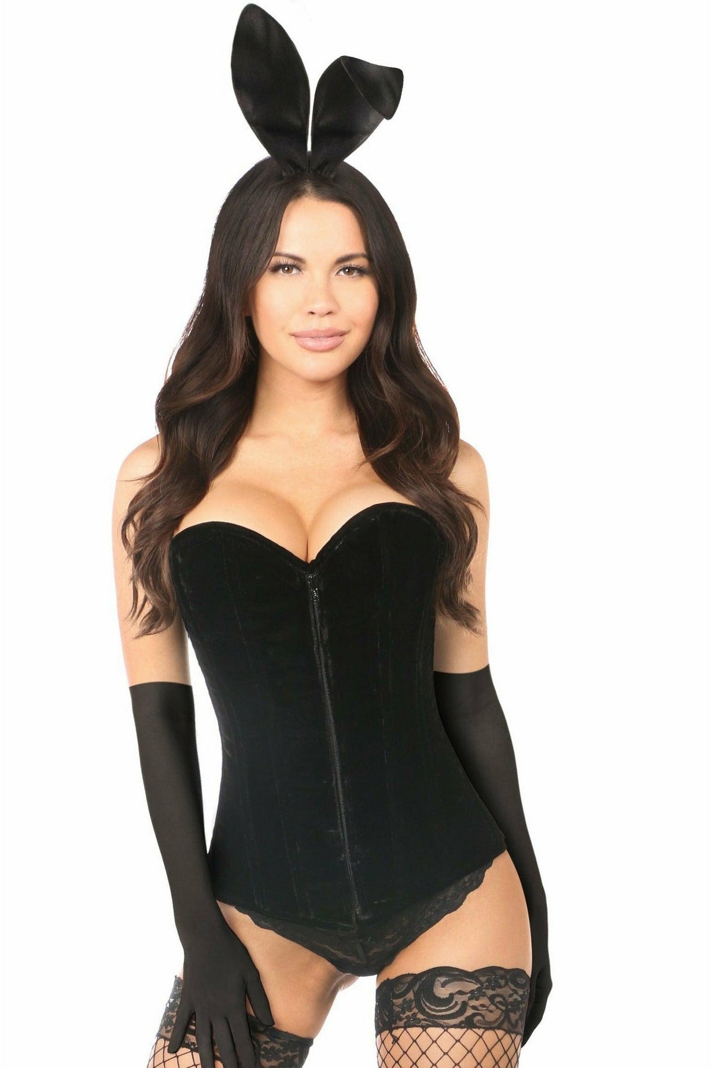 Lavish 4 PC Velvet Bunny Corset Costume - Daisy Corsets