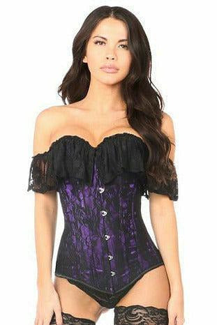 Lavish Purple Lace Off-The-Shoulder Corset - Daisy Corsets