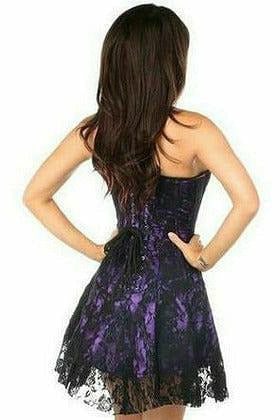 Lavish Purple Lace Corset Dress - Daisy Corsets