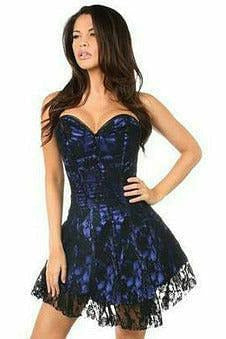 Lavish Blue Lace Corset Dress - Daisy Corsets