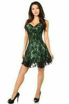 Lavish Green Lace Corset Dress - Daisy Corsets