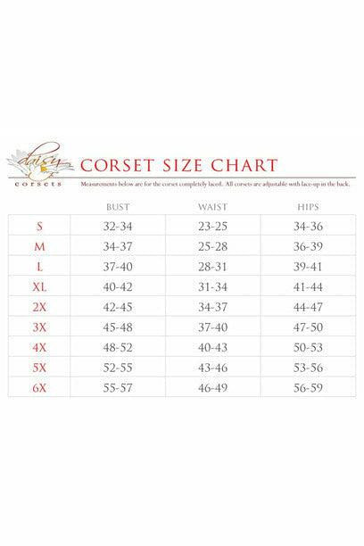Lavish Wet Look Under Bust Corset Green w/Lace Overlay - Daisy Corsets