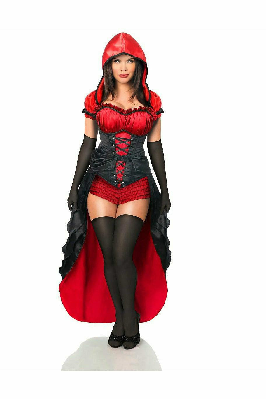 Top Drawer 5 PC Red Hot Riding Hood Corset Costume - Daisy Corsets