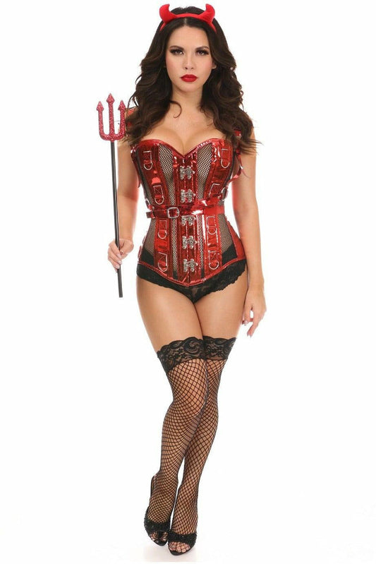 Top Drawer 4 PC Sexy Devil Corset Costume - Daisy Corsets