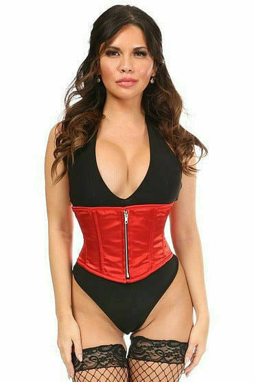 Top Drawer Red Satin Steel Boned Mini Cincher