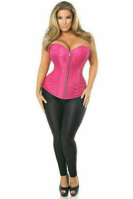 Top Drawer Fuchsia Brocade Steel Boned Corset - Daisy Corsets