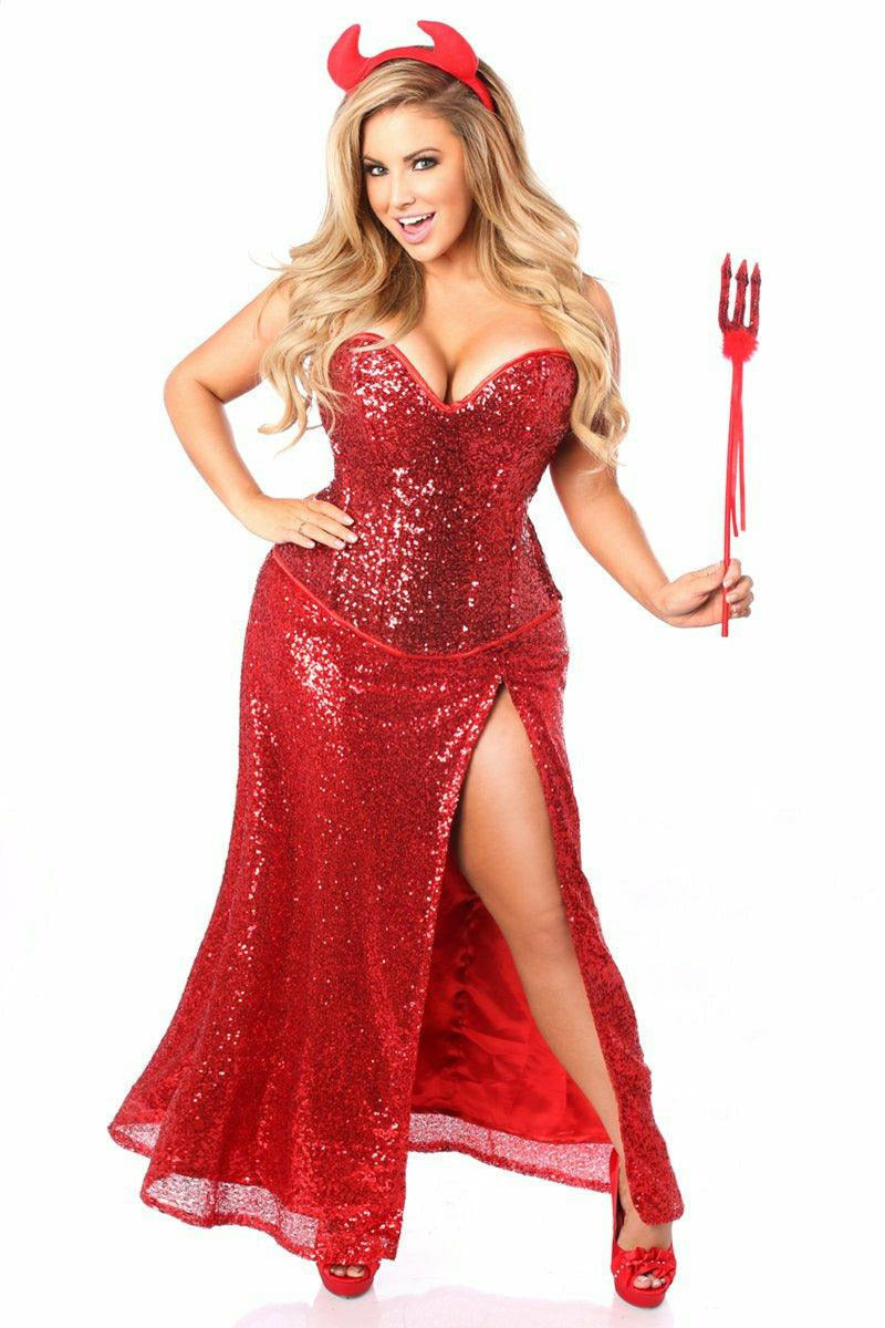 Top Drawer Premium Sequin Devil Costume - Daisy Corsets