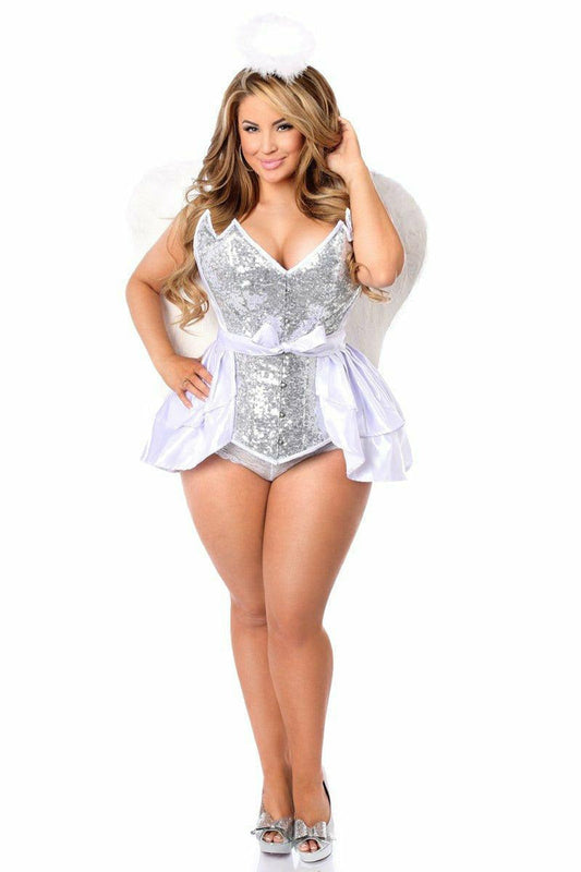 Top Drawer 4 PC Sequin Innocent Angel Corset Costume - Daisy Corsets