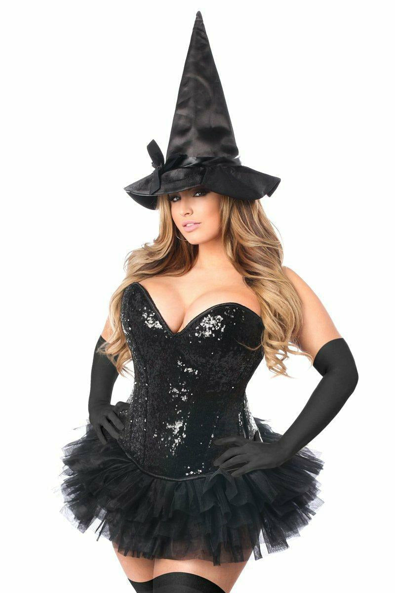 Top Drawer 4 PC Sexy Witch Corset Costume - Daisy Corsets