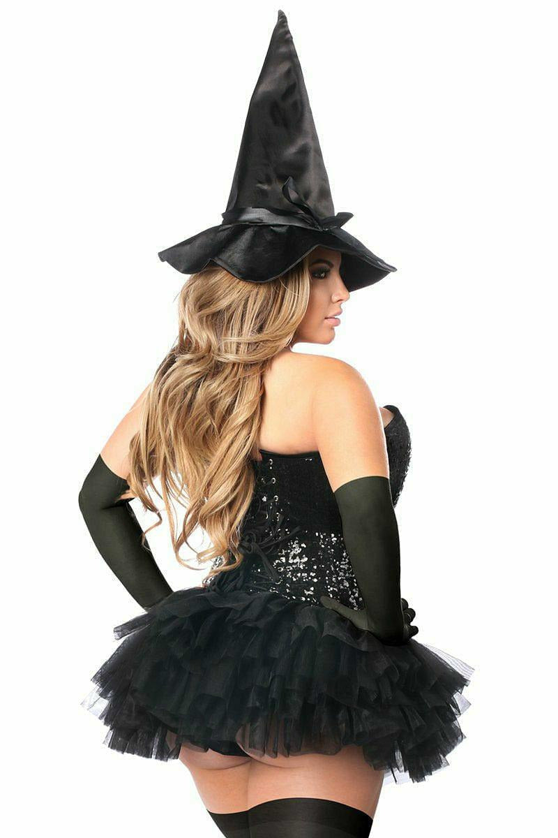 Top Drawer 4 PC Sexy Witch Corset Costume - Daisy Corsets