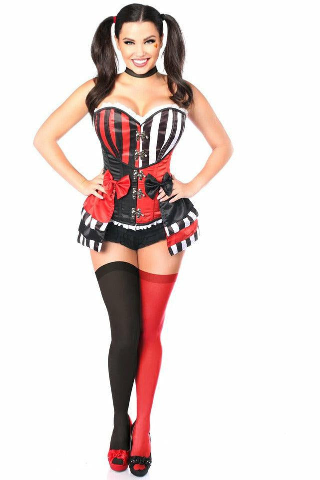 Top Drawer 3 PC Jokester Villian Corset Costume - Daisy Corsets